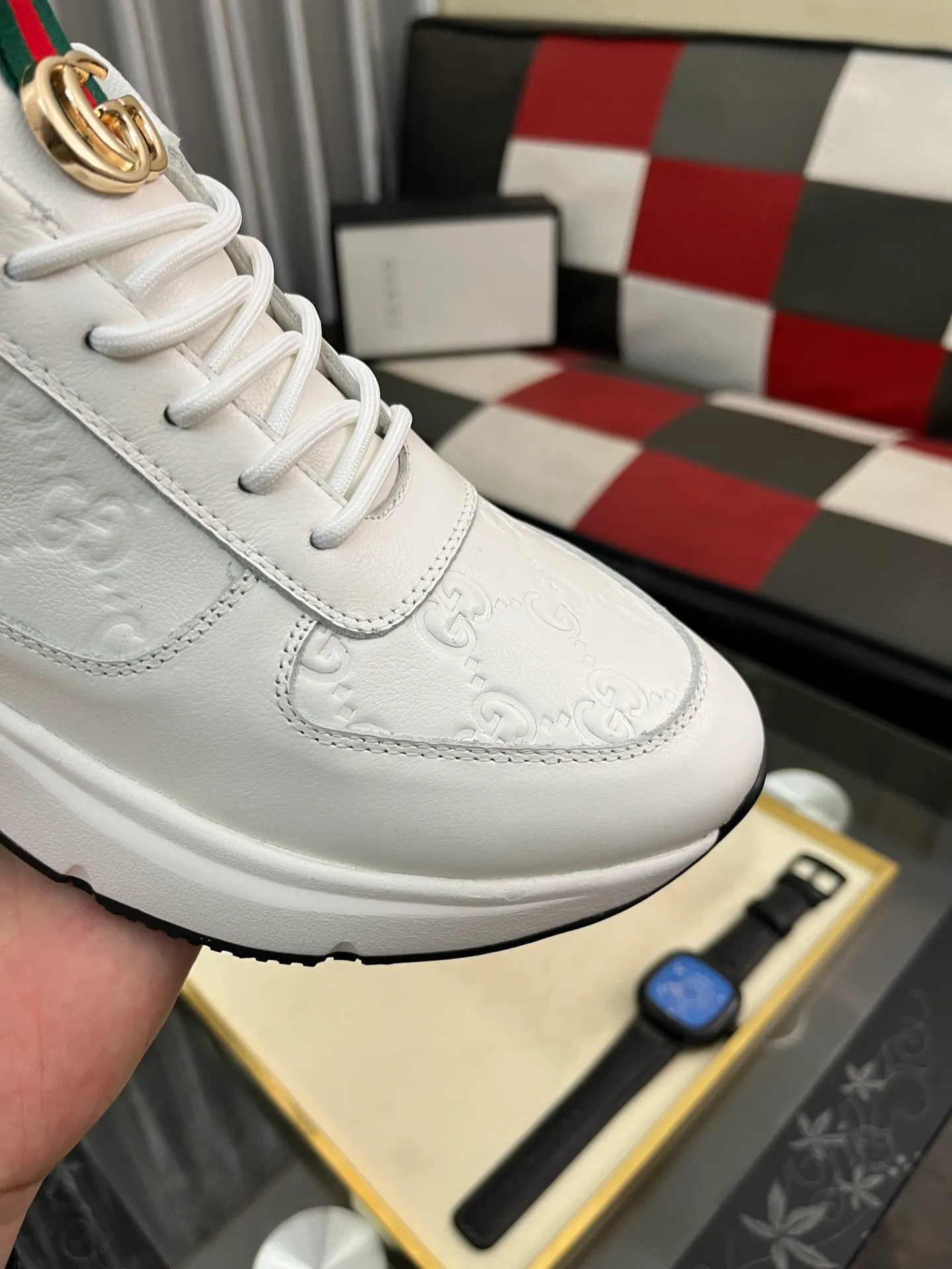 Men's shoes 💰458⌚️⌚️ (GUCCI) Gucci official website men's casual shoes synchronization style, the upper is made of cowhide with imported new brand elements Gucci, showing a good atmosphere, simple design and slip-on style, super versatile, 🐑 leather lining, air-cushion rubber outsole, size 38-442️⃣ colors available